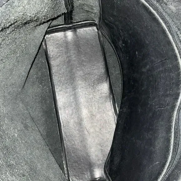 COACH Vintage Waverly  Black Leather Hobo Shoulder Bag Made in United States - Picture 9 of 15